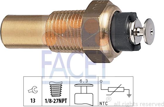 FACET 7.3005 - Sensore, Temperatura refrigerante www.autoricambi360.it