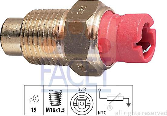 FACET 7.3000 - Sensore, Temperatura refrigerante www.autoricambi360.it