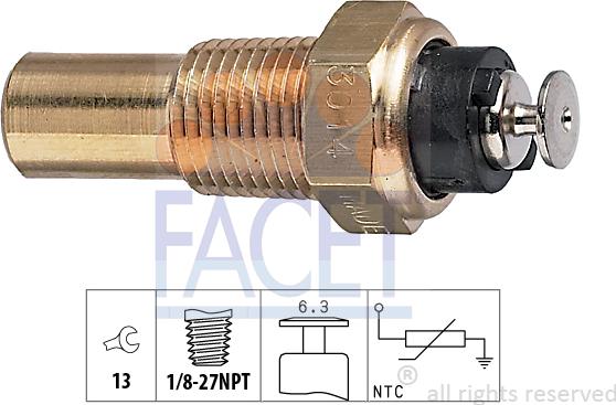FACET 7.3014 - Sensore, Temperatura refrigerante www.autoricambi360.it