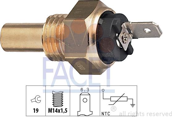 FACET 7.3015 - Sensore, Temperatura refrigerante www.autoricambi360.it