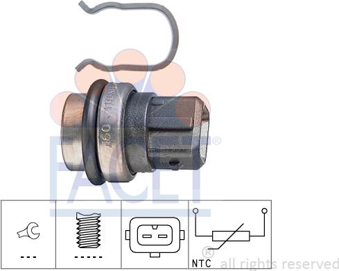 FACET 7.3086 - Sensore, Temperatura refrigerante www.autoricambi360.it