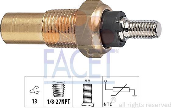 FACET 7.3082 - Sensore, Temperatura refrigerante www.autoricambi360.it