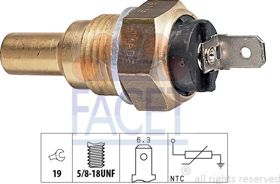 FACET 7.3029 - Sensore, Temperatura refrigerante www.autoricambi360.it