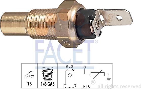 FACET 7.3079 - Sensore, Temperatura refrigerante www.autoricambi360.it