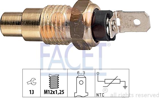 FACET 7.3078 - Sensore, Temperatura refrigerante www.autoricambi360.it