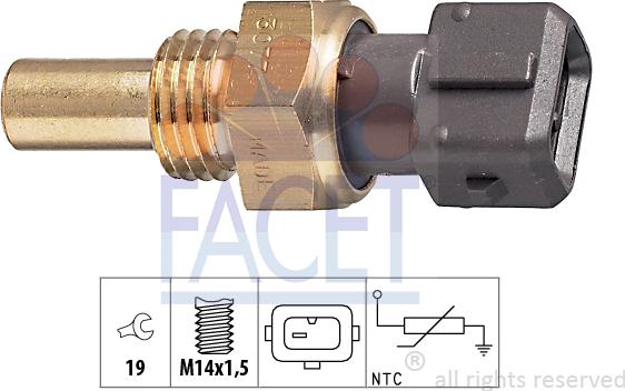 FACET 7.3077 - Sensore, Temperatura refrigerante www.autoricambi360.it