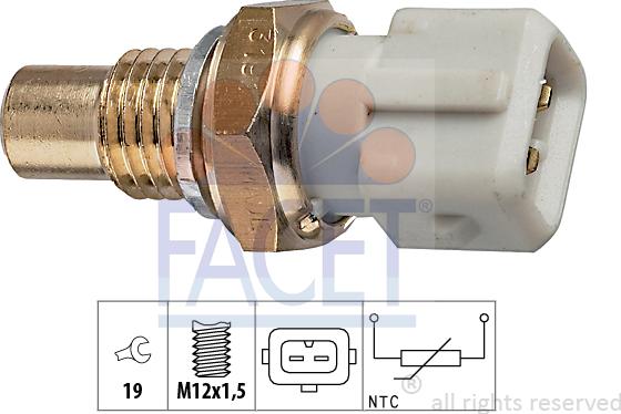 FACET 7.3191 - Sensore, Temperatura refrigerante www.autoricambi360.it