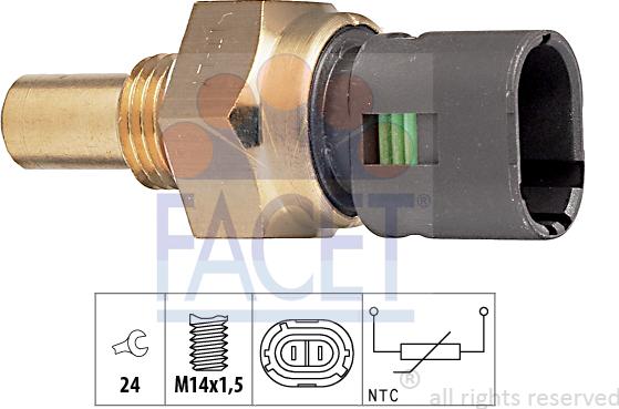 FACET 7.3193 - Sensore, Temperatura olio www.autoricambi360.it