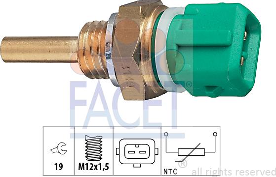 FACET 7.3149 - Sensore, Temperatura refrigerante www.autoricambi360.it