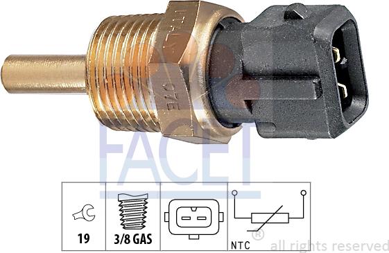 FACET 7.3144 - Sensore, Temperatura olio www.autoricambi360.it