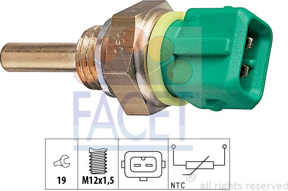 FACET 7.3148 - Sensore, Temperatura refrigerante www.autoricambi360.it