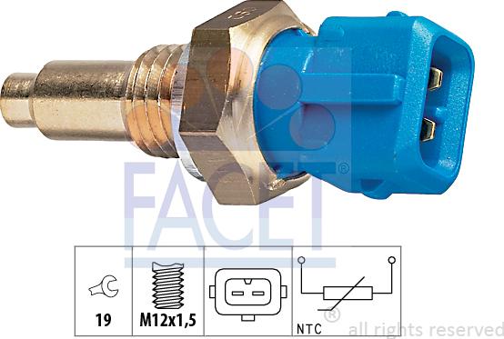 FACET 7.3143 - Sensore, Temperatura refrigerante www.autoricambi360.it