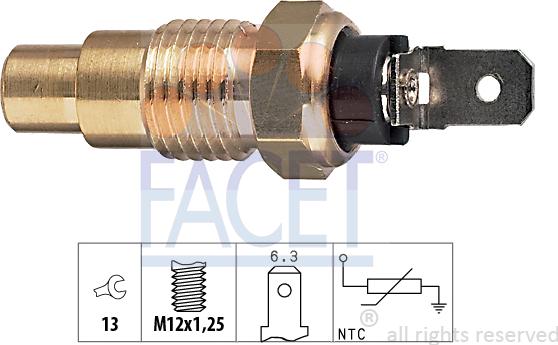 FACET 7.3159 - Sensore, Temperatura refrigerante www.autoricambi360.it