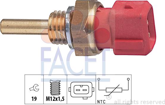 FACET 7.3155 - Sensore, Temperatura refrigerante www.autoricambi360.it