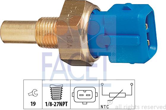 FACET 7.3156 - Sensore, Temperatura refrigerante www.autoricambi360.it