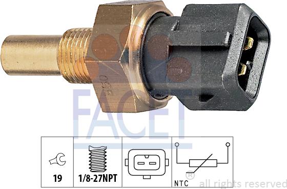 FACET 7.3165 - Sensore, Temperatura refrigerante www.autoricambi360.it