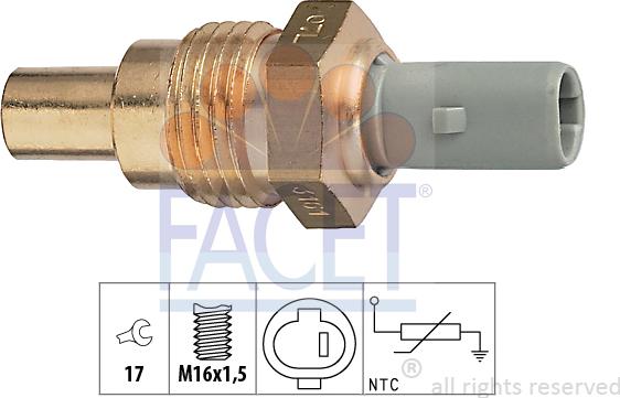 FACET 7.3161 - Sensore, Temperatura refrigerante www.autoricambi360.it