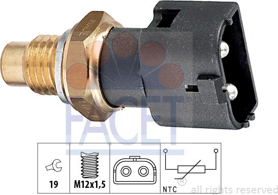 FACET 7.3109 - Sensore, Temperatura refrigerante www.autoricambi360.it
