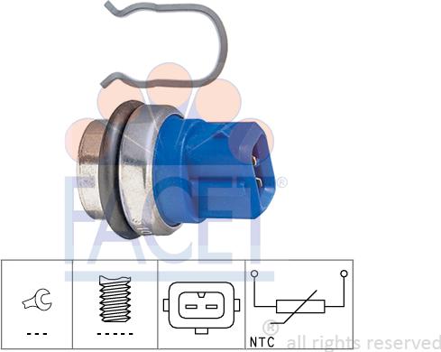FACET 7.3101 - Sensore, Temperatura refrigerante www.autoricambi360.it