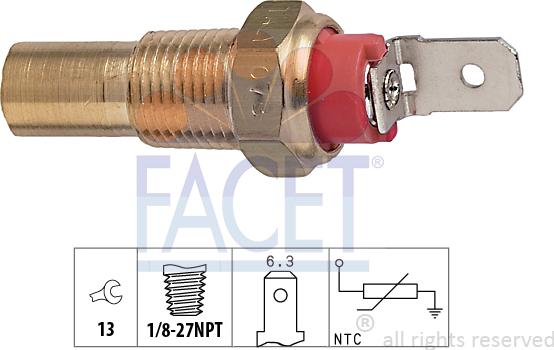 FACET 7.3115 - Sensore, Temperatura refrigerante www.autoricambi360.it