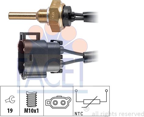 FACET 7.3110 - Sensore, Temperatura refrigerante www.autoricambi360.it
