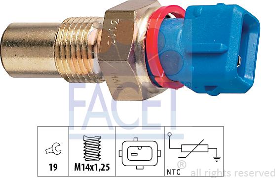 FACET 7.3113 - Sensore, Temperatura olio www.autoricambi360.it