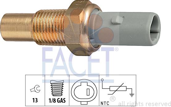 FACET 7.3184 - Sensore, Temperatura refrigerante www.autoricambi360.it