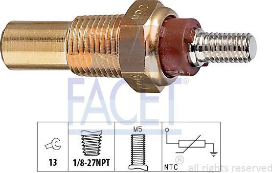 FACET 7.3180 - Sensore, Temperatura refrigerante www.autoricambi360.it