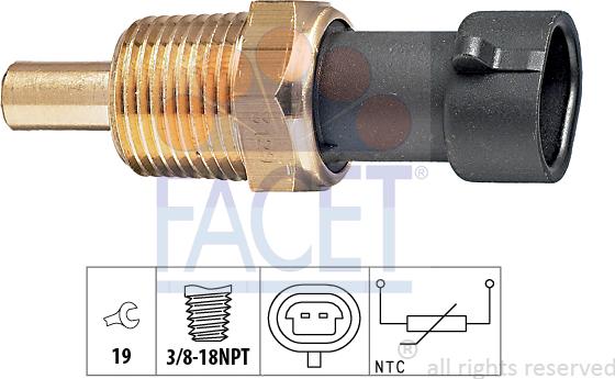 FACET 7.3129 - Sensore, Temperatura olio www.autoricambi360.it