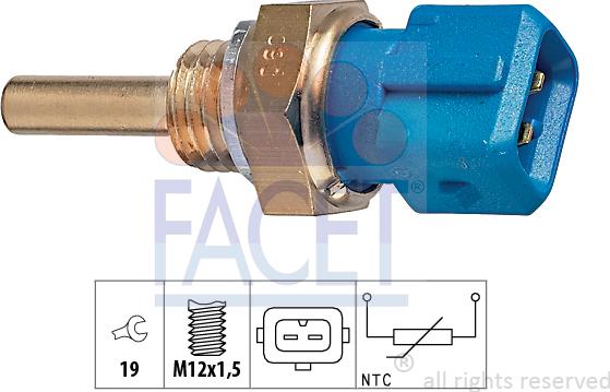 FACET 7.3128 - Sensore, Temperatura olio www.autoricambi360.it