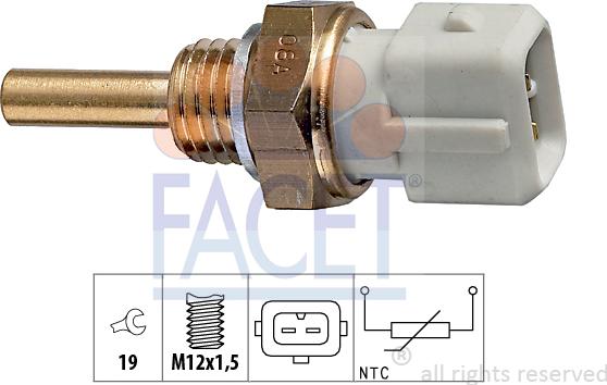FACET 7.3127 - Sensore, Temperatura refrigerante www.autoricambi360.it