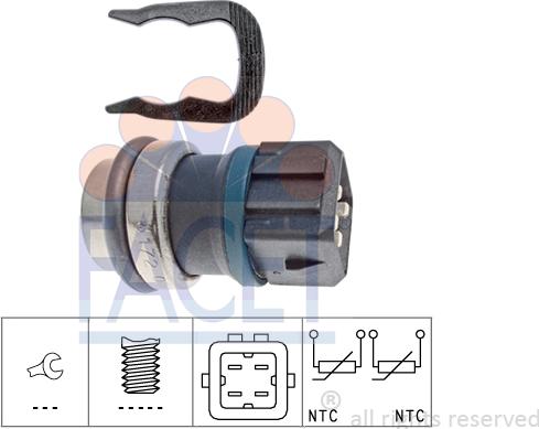 FACET 7.3172 - Sensore, Temperatura refrigerante www.autoricambi360.it