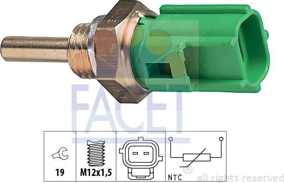 FACET 7.3177 - Sensore, Temperatura olio www.autoricambi360.it