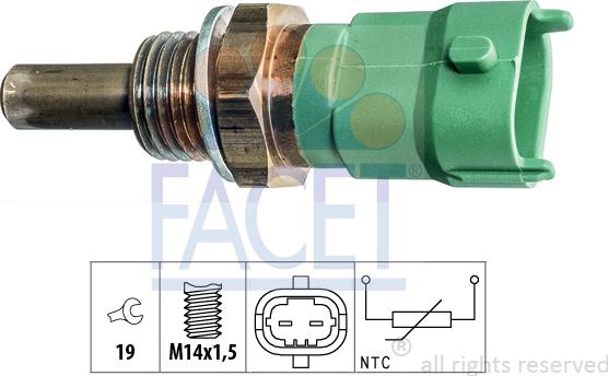 FACET 7.3394 - Sensore, Temperatura refrigerante www.autoricambi360.it
