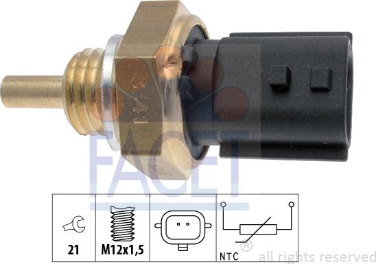 FACET 7.3341 - Sensore, Temperatura refrigerante www.autoricambi360.it