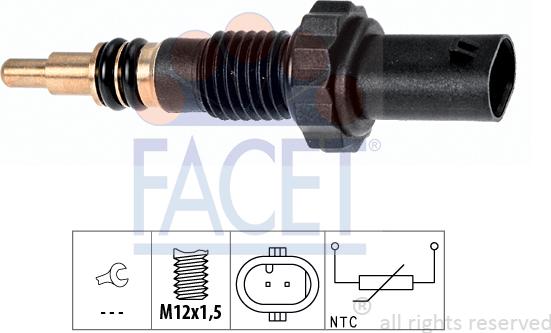 FACET 7.3348 - Sensore, Temperatura refrigerante www.autoricambi360.it