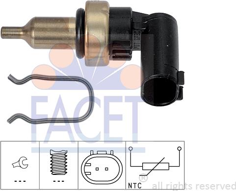 FACET 7.3343 - Sensore, Temperatura refrigerante www.autoricambi360.it