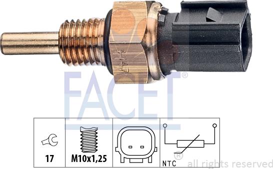 FACET 7.3347 - Sensore, Temperatura refrigerante www.autoricambi360.it