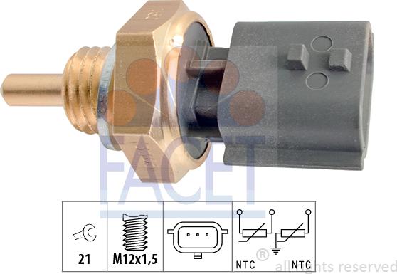 FACET 7.3365 - Sensore, Temperatura refrigerante www.autoricambi360.it