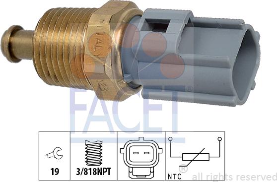 FACET 7.3363 - Sensore, Temperatura olio www.autoricambi360.it