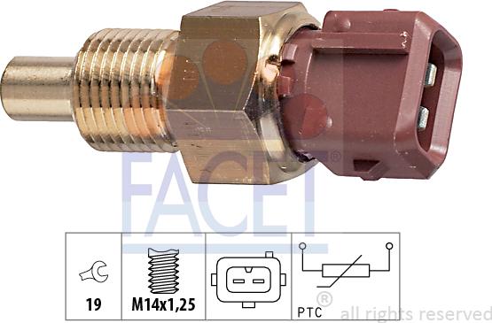 FACET 7.3308 - Sensore, Temperatura refrigerante www.autoricambi360.it