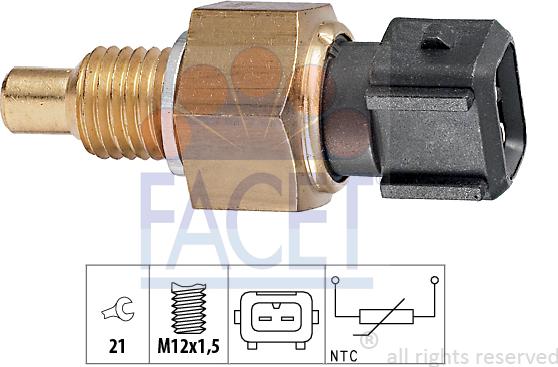 FACET 7.3303 - Sensore, Temperatura refrigerante www.autoricambi360.it