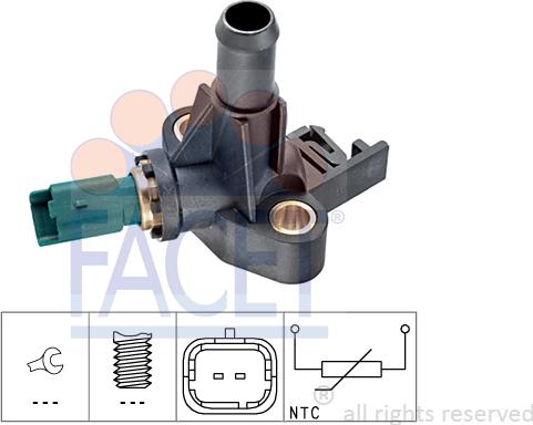 FACET 7.3318 - Sensore, Temperatura refrigerante www.autoricambi360.it