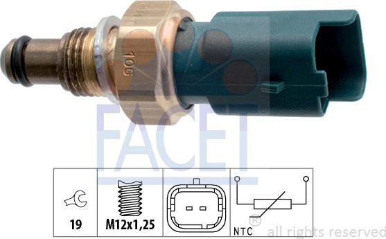 FACET 7.3317 - Sensore, Temperatura refrigerante www.autoricambi360.it