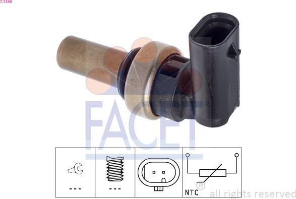 FACET 7.3388 - Sensore, Temperatura refrigerante www.autoricambi360.it