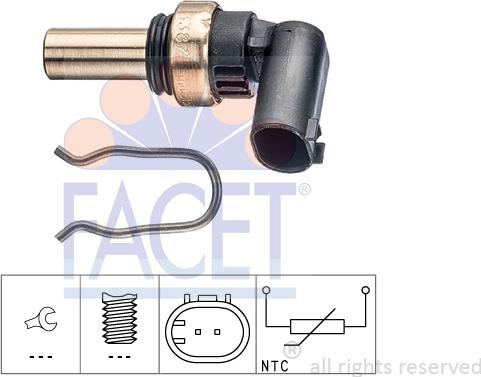 FACET 7.3387 - Sensore, Temperatura refrigerante www.autoricambi360.it