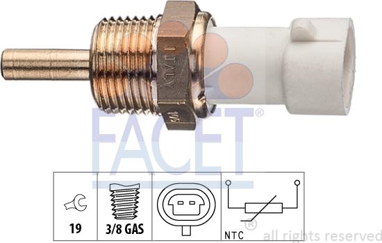 FACET 7.3335 - Sensore, Temperatura refrigerante www.autoricambi360.it