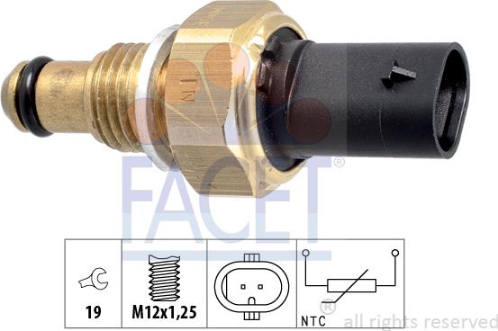 FACET 7.3338 - Sensore, Temperatura carburante www.autoricambi360.it