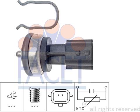 FACET 7.3337 - Sensore, Temperatura refrigerante www.autoricambi360.it