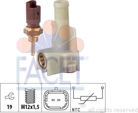 FACET 7.3326K - Sensore, Temperatura refrigerante www.autoricambi360.it